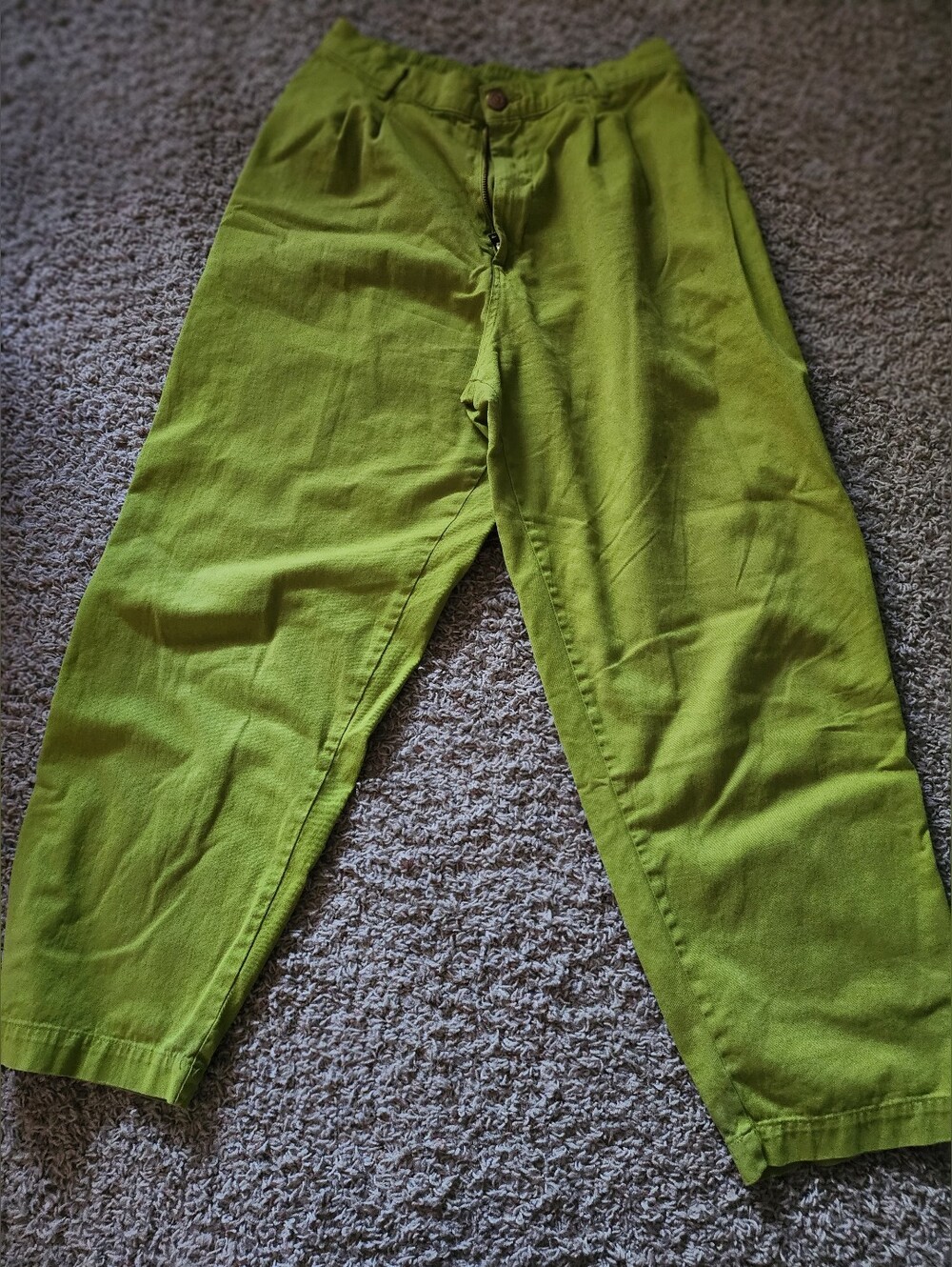 Women's Casual Olive Green Cotton Pants LA based, Big Bud Press